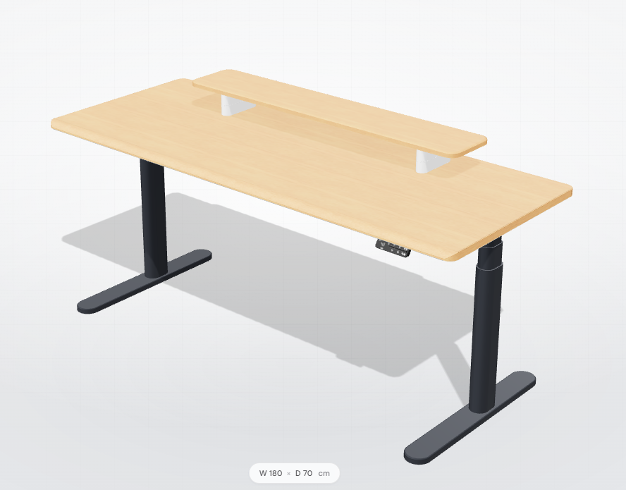 COFO Desk StudioとDesk Shelfで脚色が異なる組み合わせ