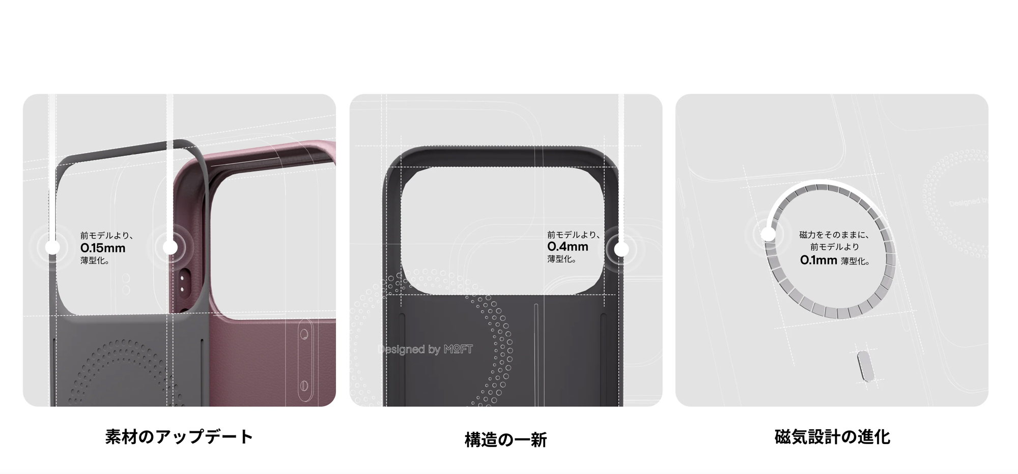 iPhone 18 Pro用のMOVASレザーケース(公式HPの画像を引用しています)